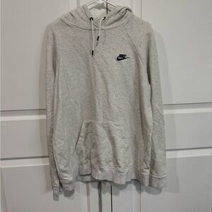Nike Women's Light Gray/White Hoodie